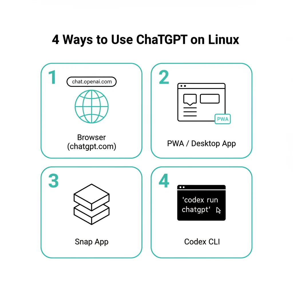 LinuxでChatGPTを使う4つの方法（図解）