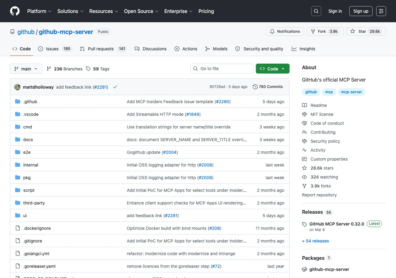 GitHub公式MCP Server（github/github-mcp-server）リポジトリ - GitHub公式より