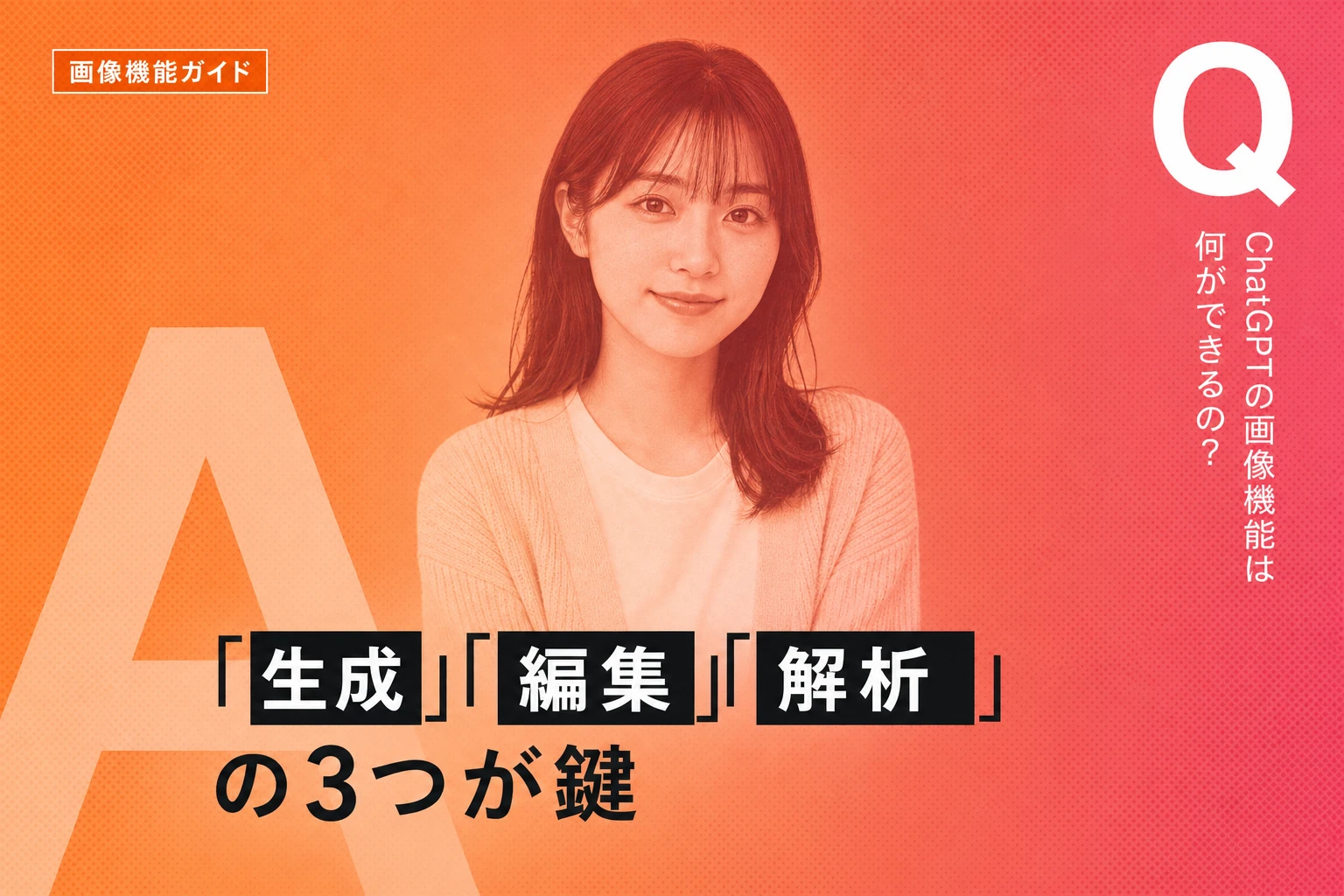 ChatGPT Imageの完全ガイド【2026年最新】：画像生成・編集・解析・GPT Image 1.5まで徹底解説